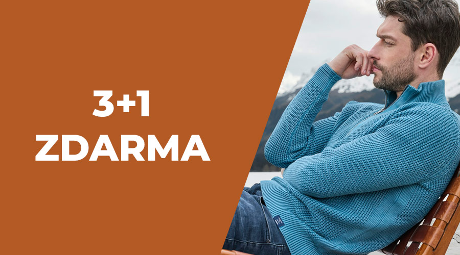 3+1 zdarma na pánske oblečenie